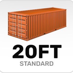 20ft standard height (8′-6″) wind and watertight containers.