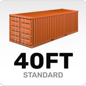 40ft standard height (8′-6″) wind and watertight containers.